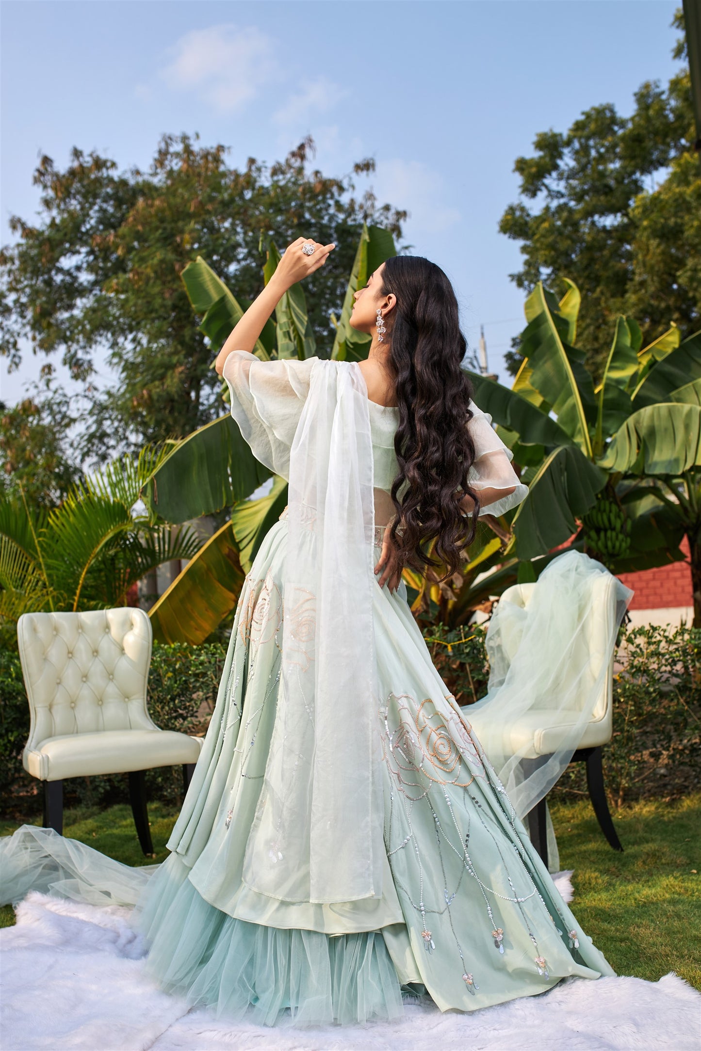 Isis Drape Lehenga