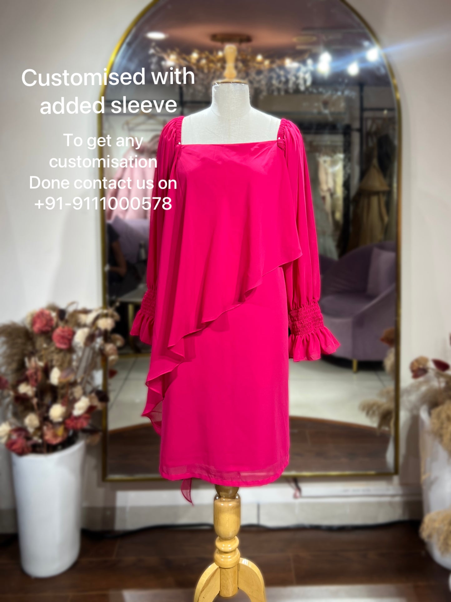 Camellia asymmetric tube dress