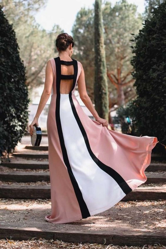 Alison color blocked maxi dress