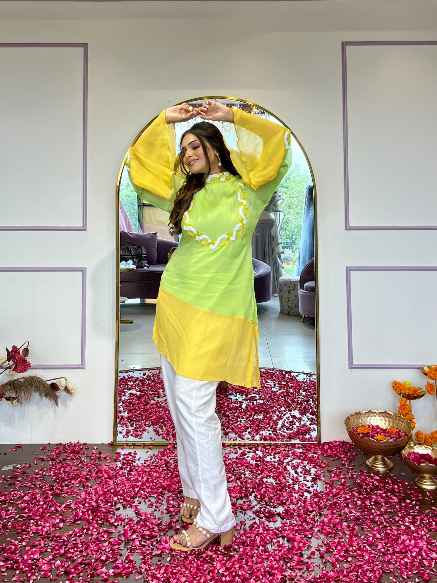 Neon Kurta Set