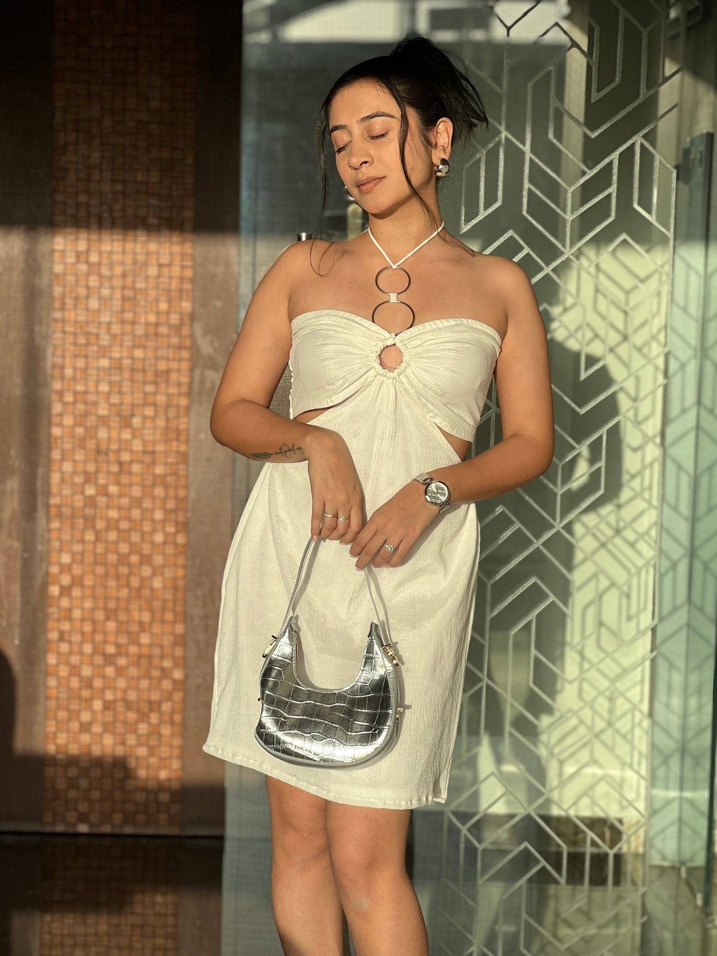 Crush Cotton White Dress