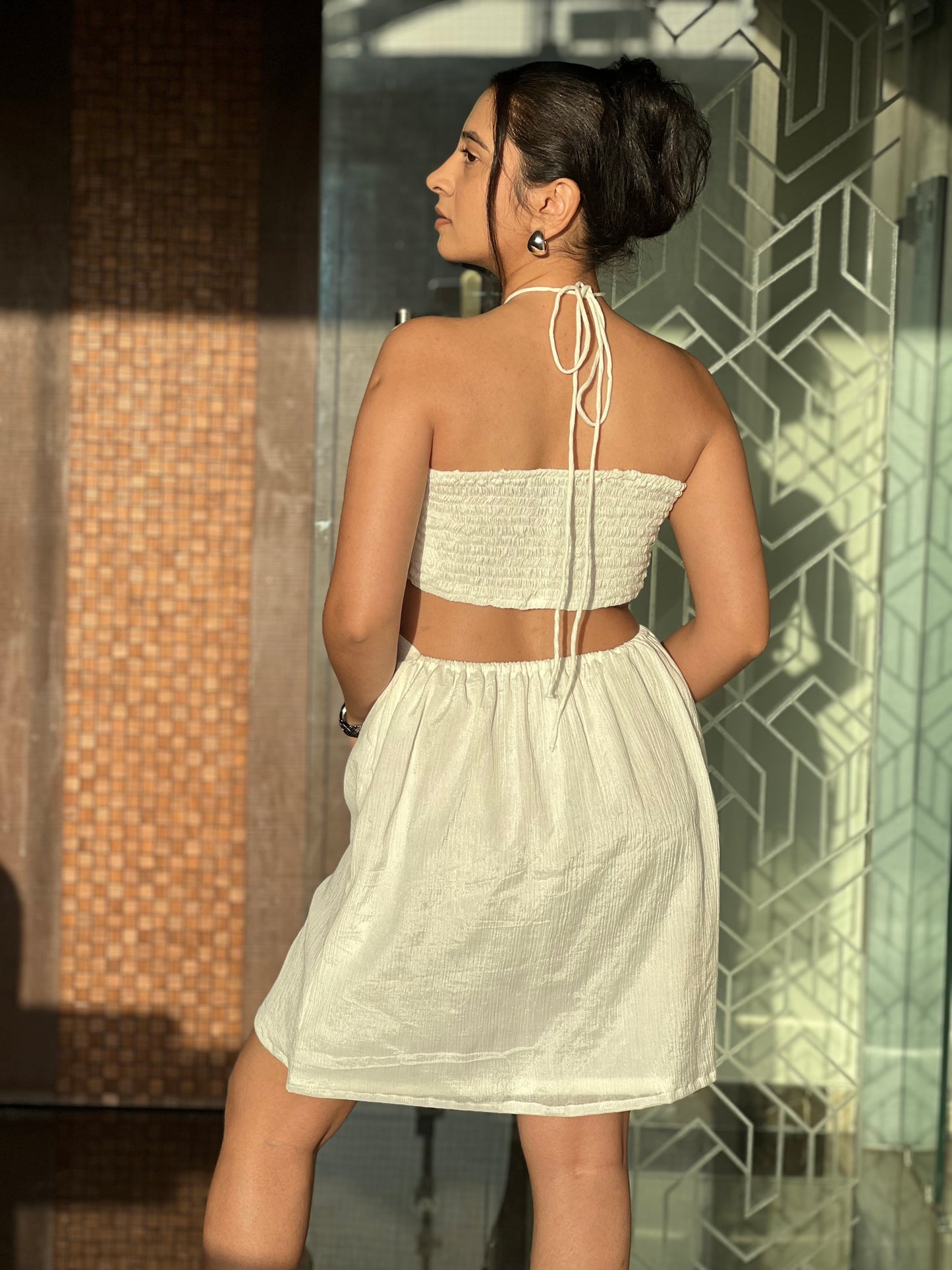 Crush Cotton White Dress