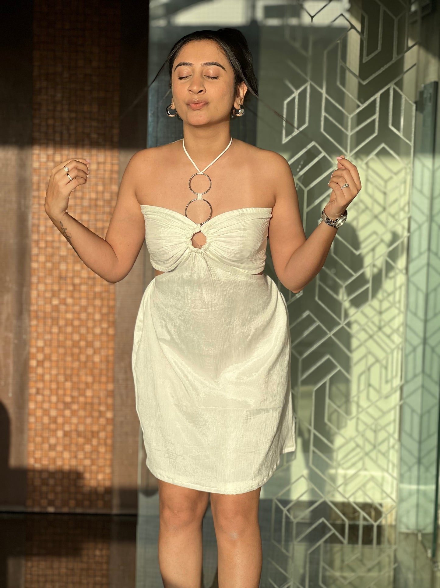 Crush Cotton White Dress