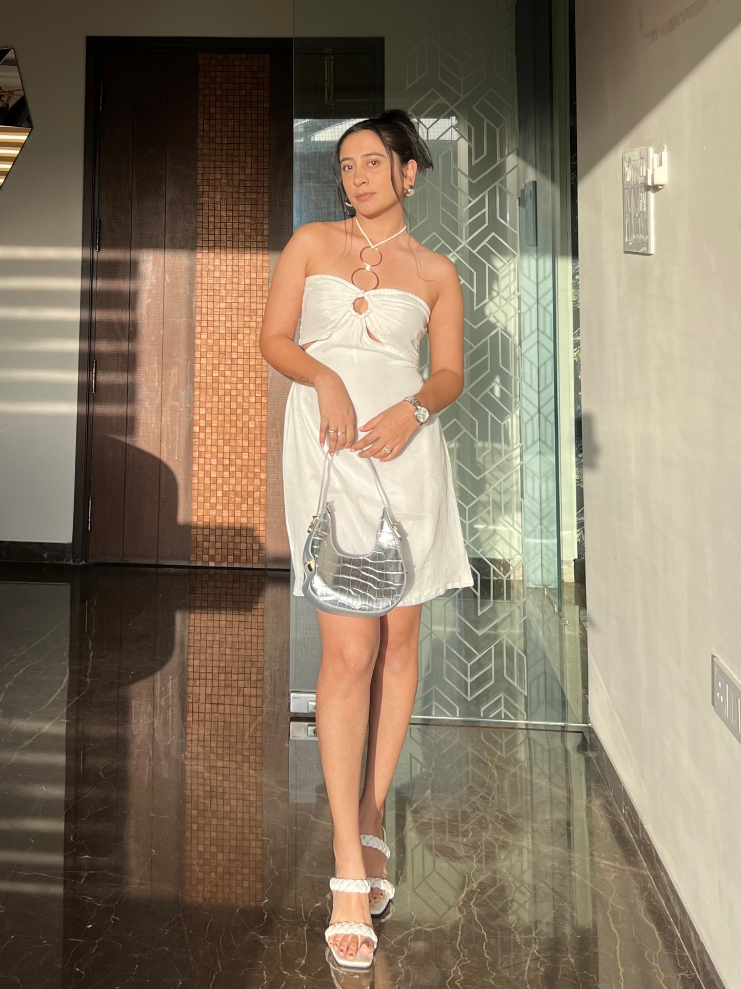 Crush Cotton White Dress