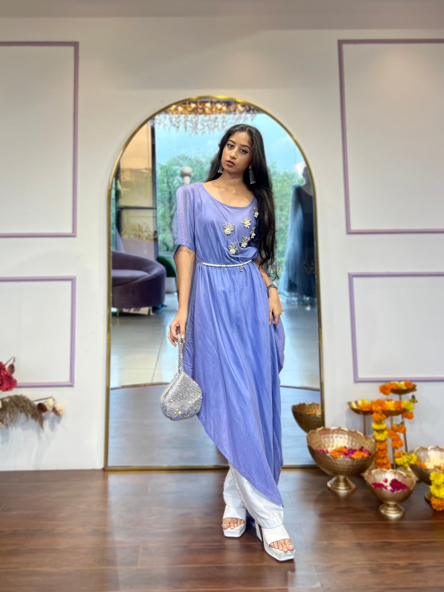 Long cowl kurta