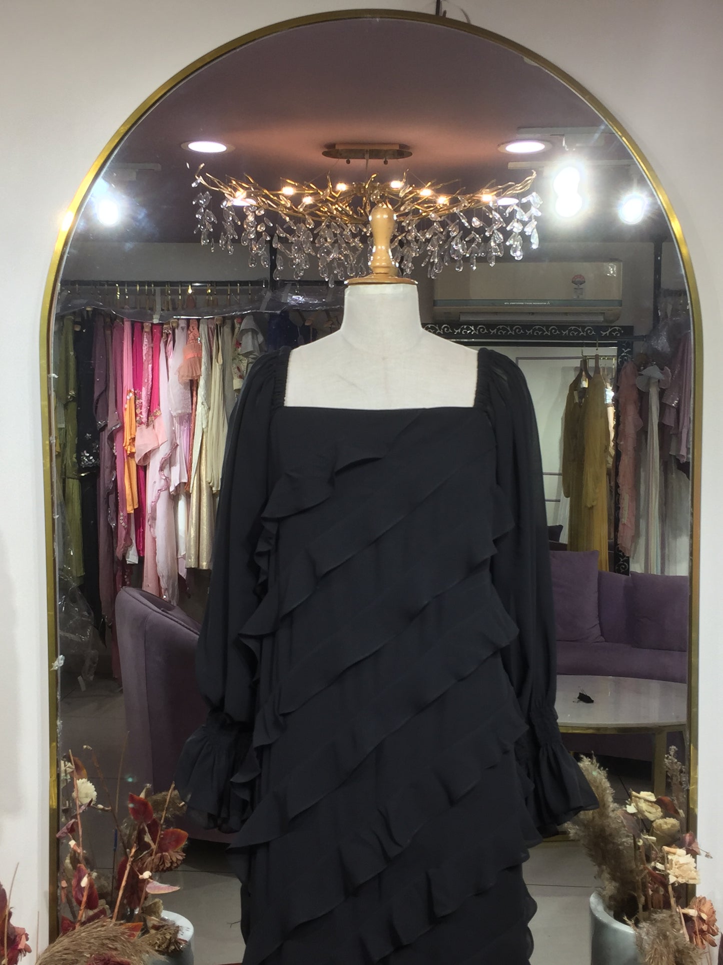 Tangerin Ruffle maxi dress