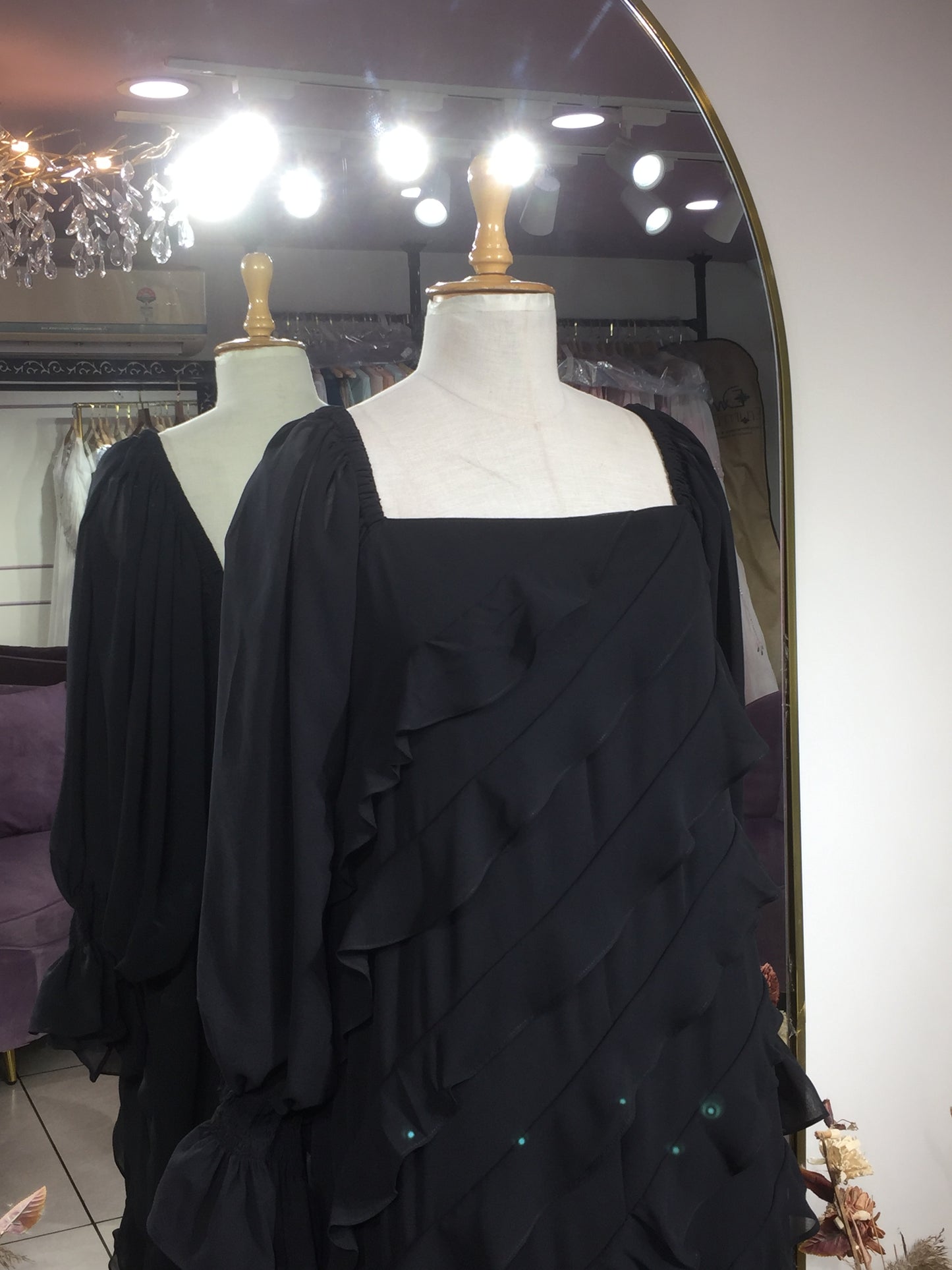 Tangerin Ruffle maxi dress