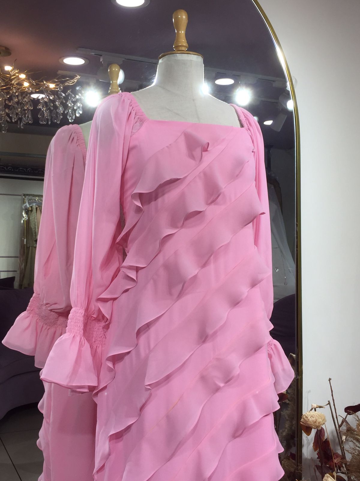 Tangerin Ruffle maxi dress
