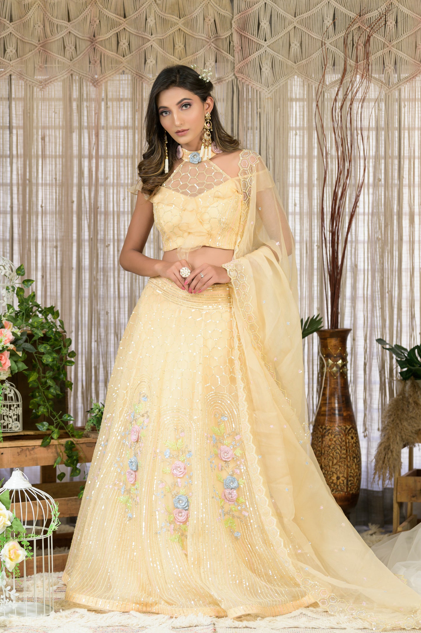 NIGELLA-butterscotch lehenga