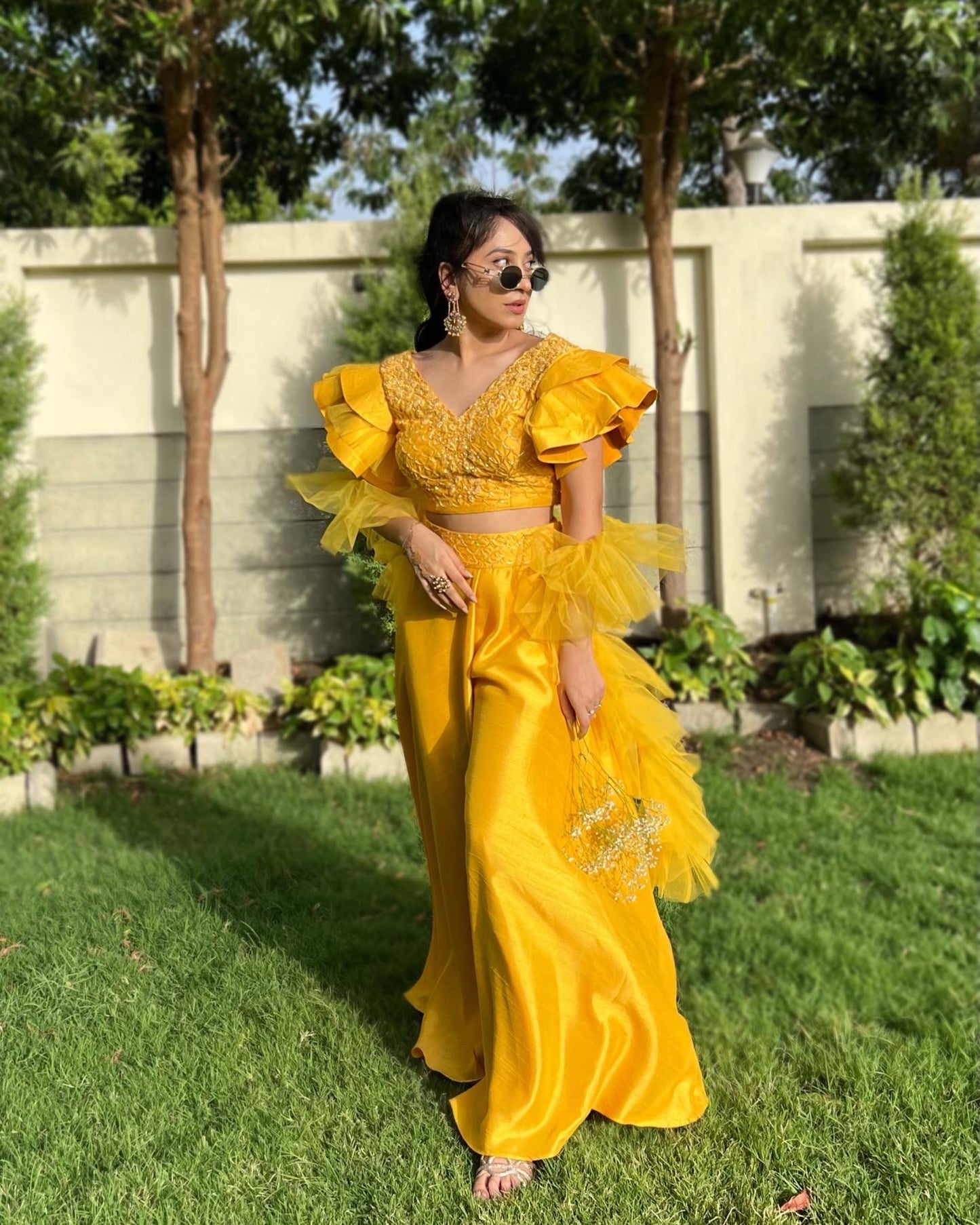 Suntstruck Yellow Palazzo and top set