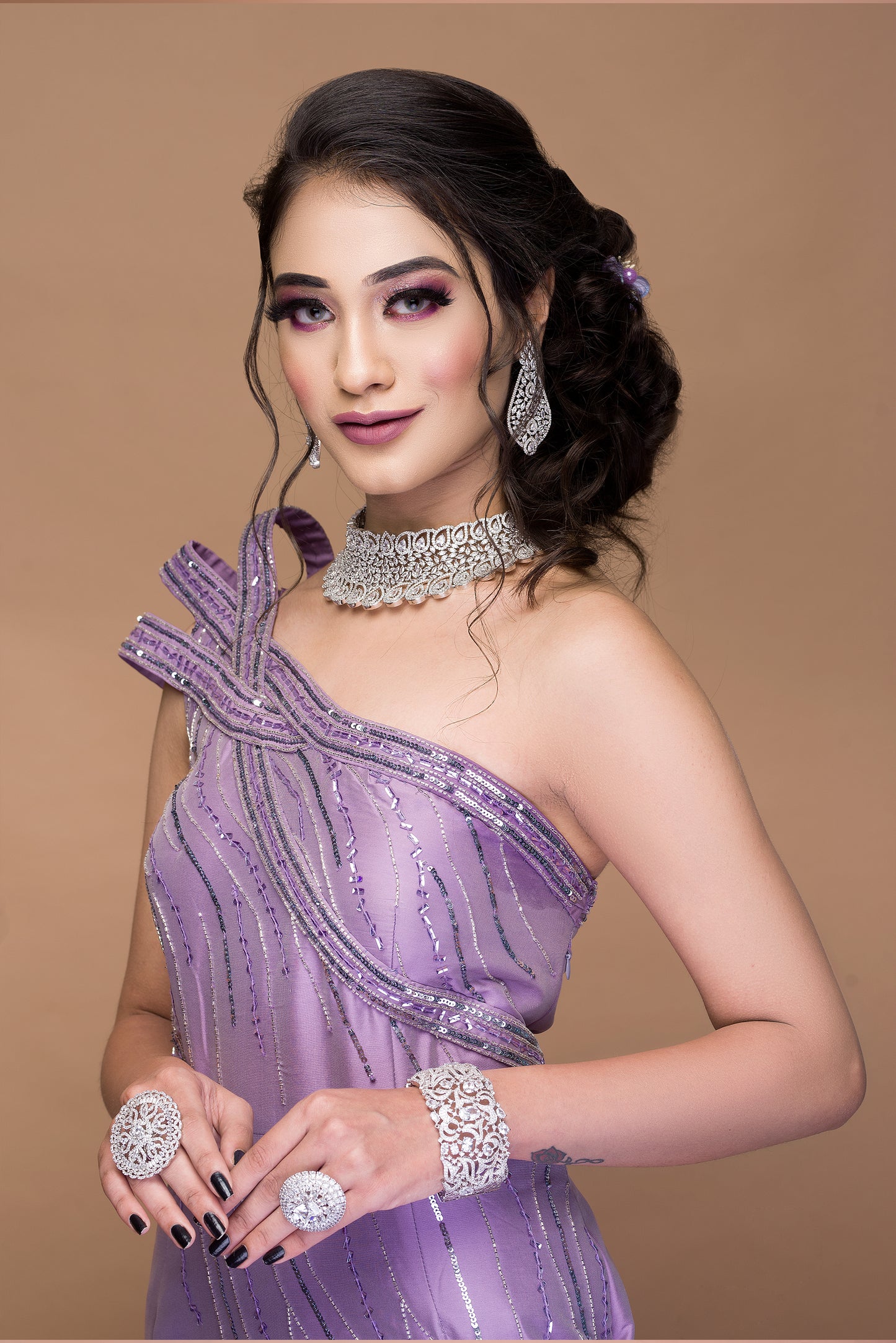 Dusty Lavender Fishcut Gown