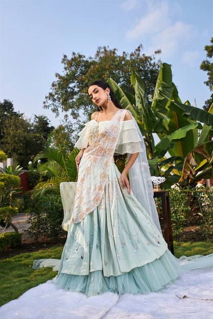 Isis Drape Lehenga