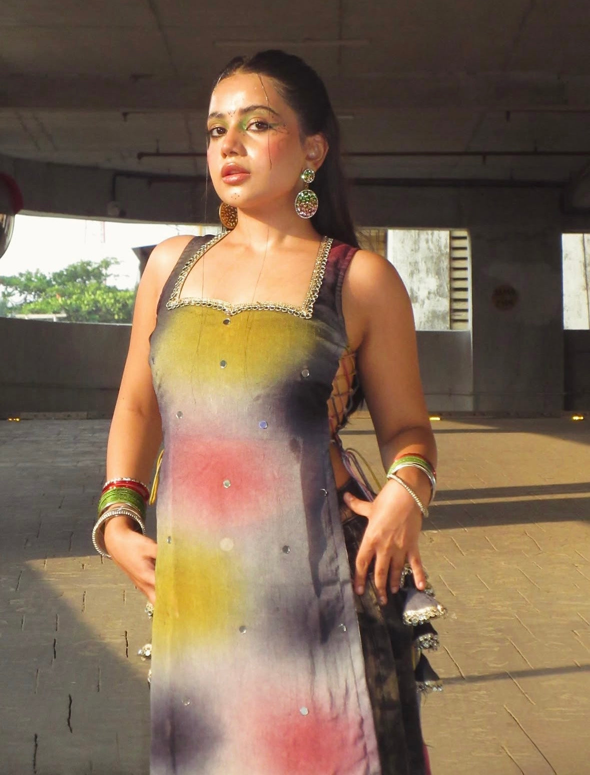 Kokila side tie long kurti