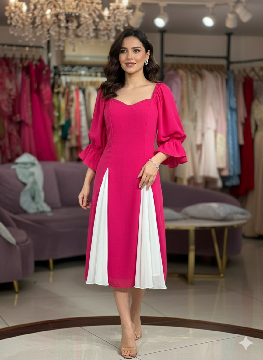 Fuchsia Midi dress