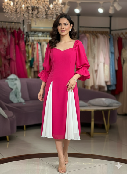 Fuchsia Midi dress