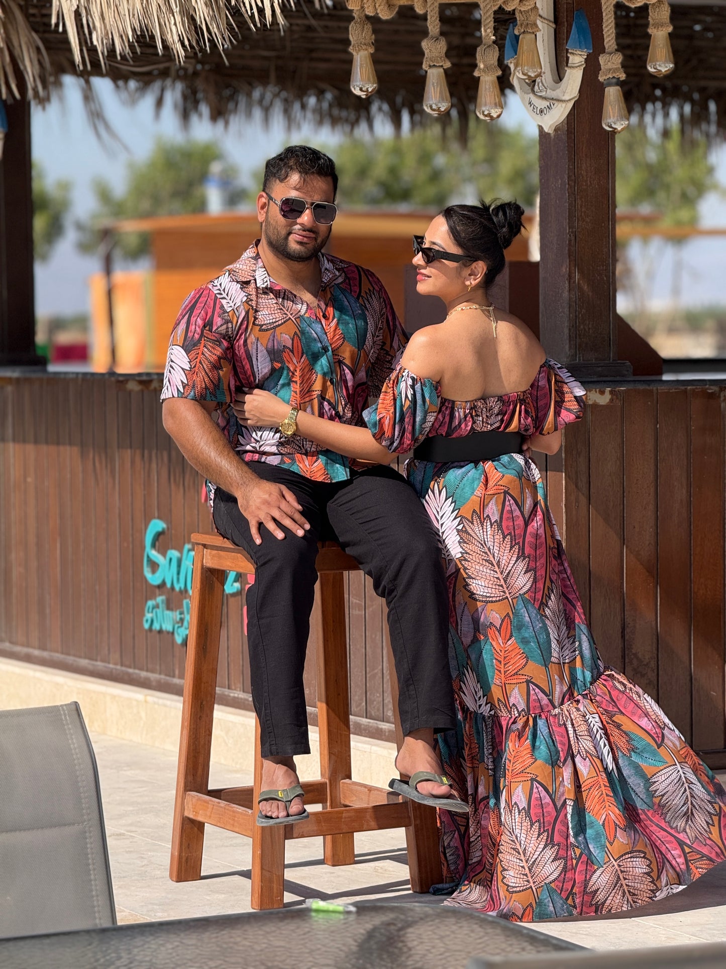Jazzy Bohemian Printed Couple Set