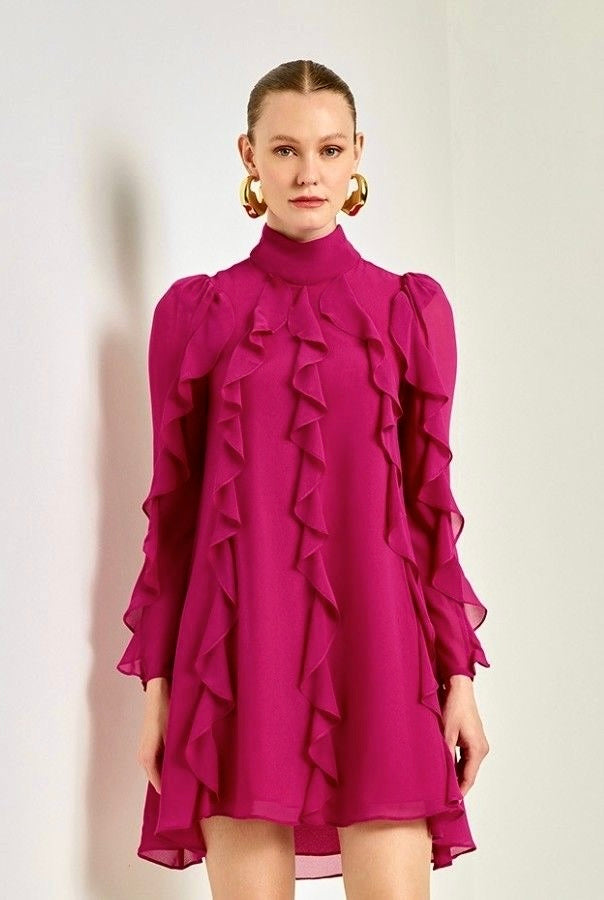 Alison Ruffle Short Dress