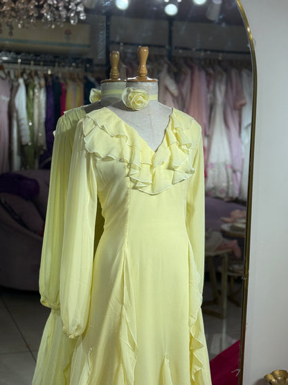 Bianca ruffle maxi dress