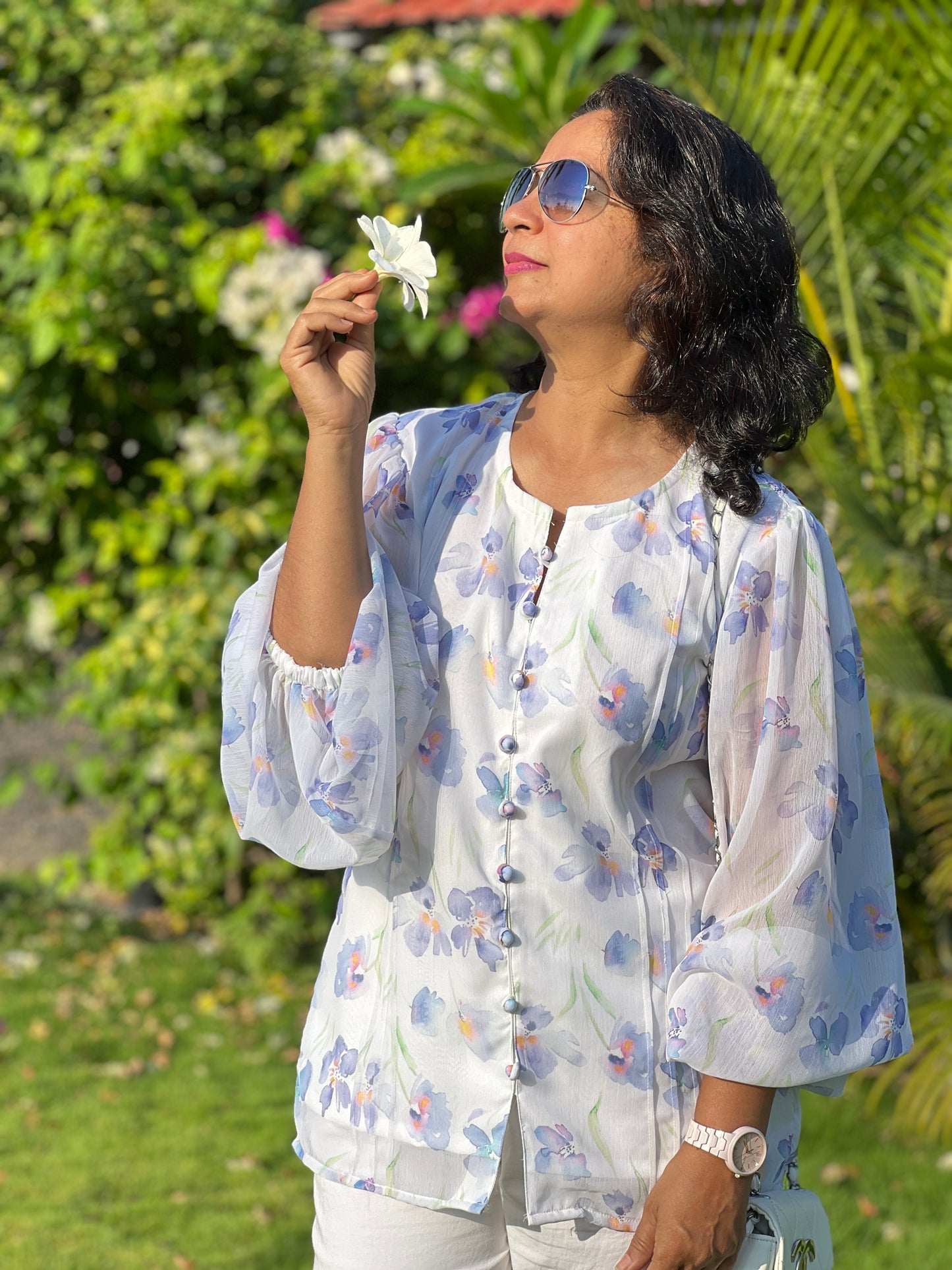 Floral Iris Top