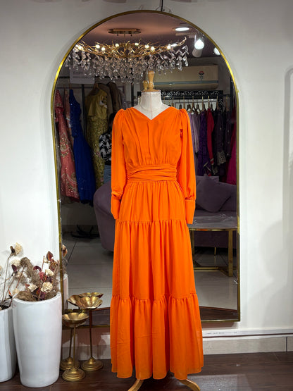 Citrina gathered maxi dress