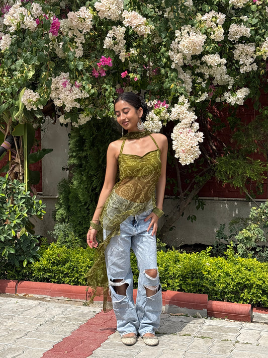 Sheila Asymmetric kurti top