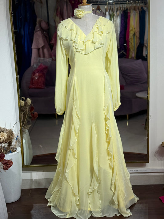 Bianca ruffle maxi dress