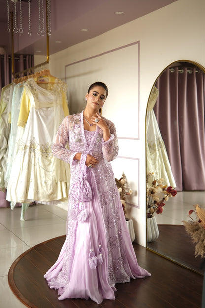 LILY-lilac lehenga 3 pc set