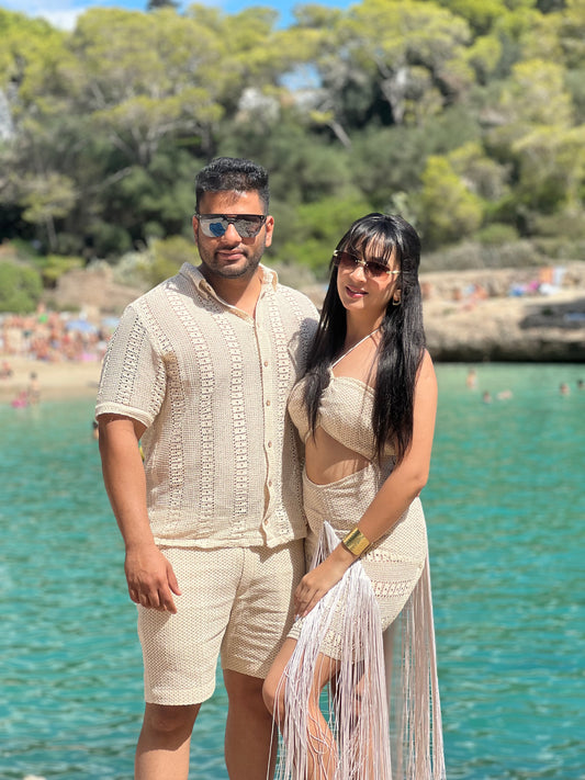 Fringe Crochet Couple Set