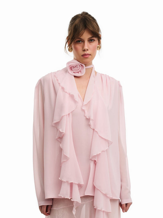 Maya ruffle detailing top