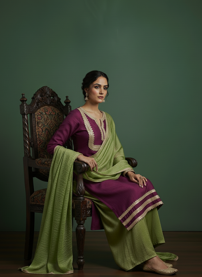 Nirat Suit And Palazoo set