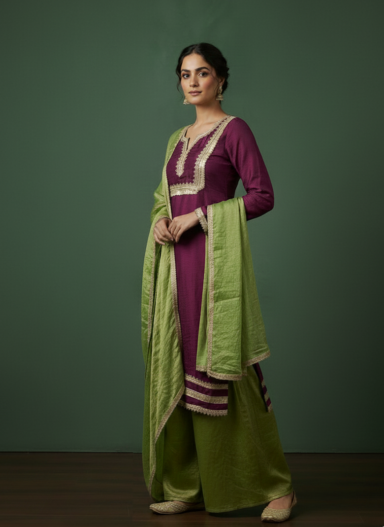 Nirat Suit And Palazoo set