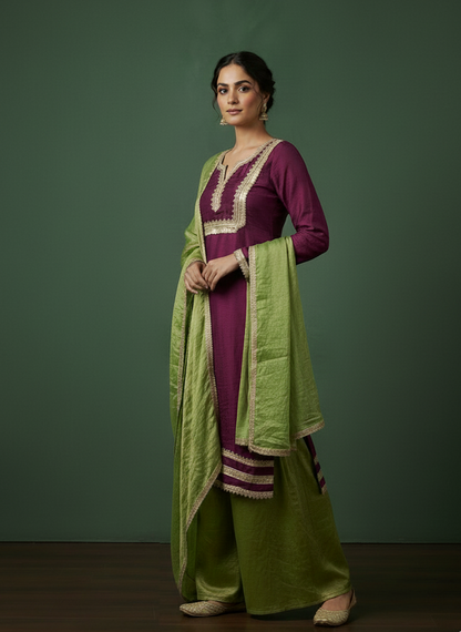 Nirat Suit And Palazoo set