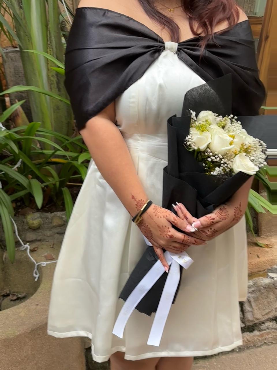 Rosabella black bow dress