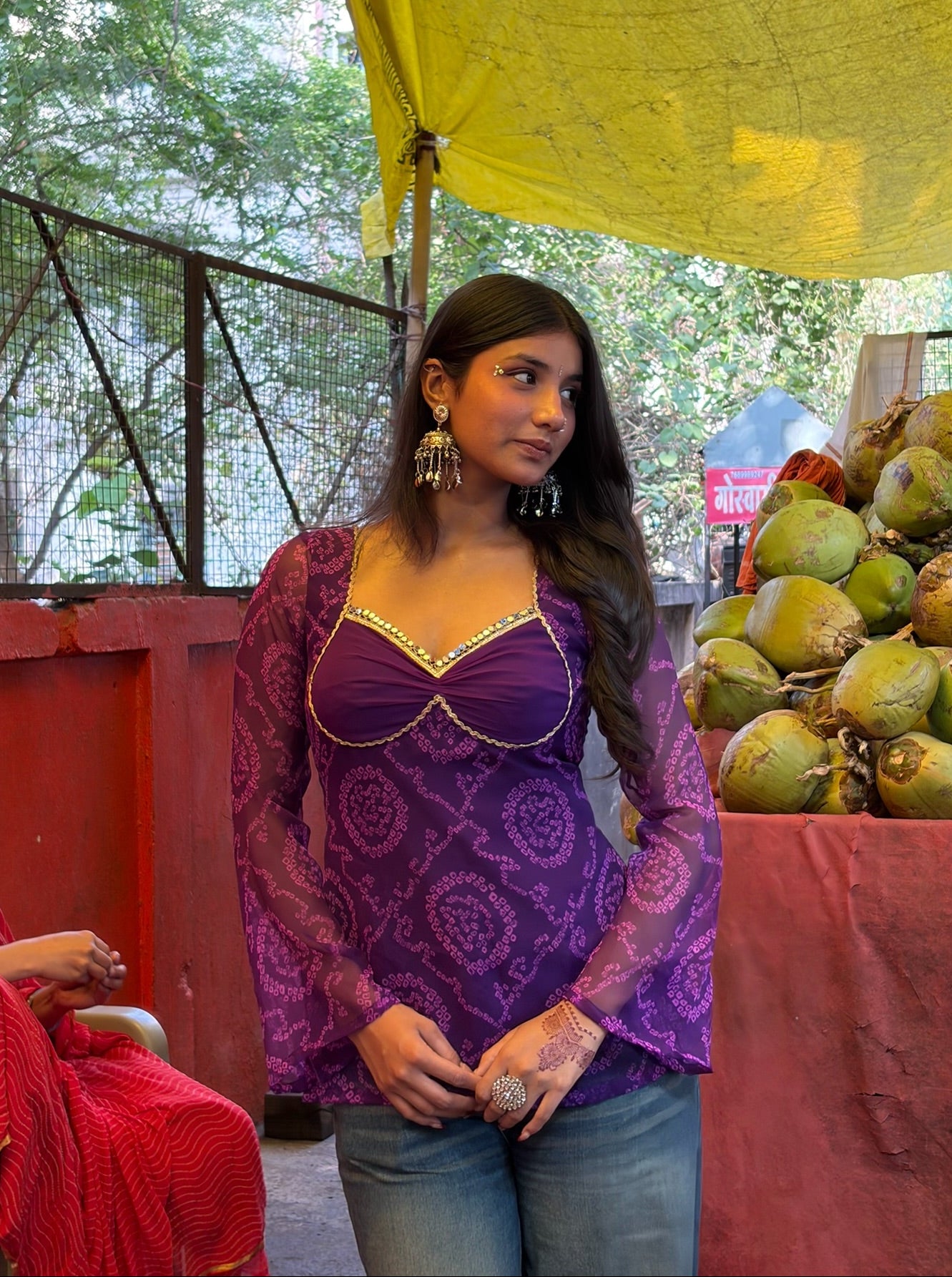 Basanti Kurti Top