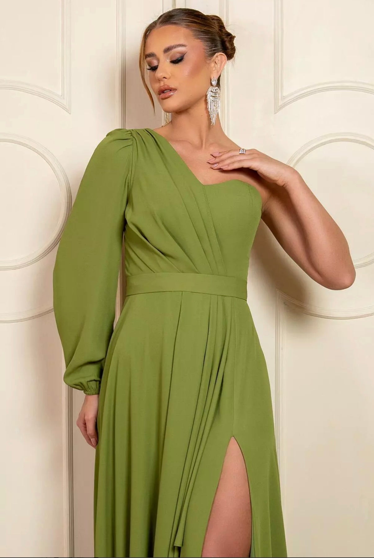 Elyna One shoulder maxi dress