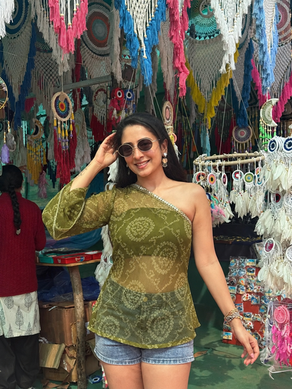 Jassi One Shoulder Kurti Top