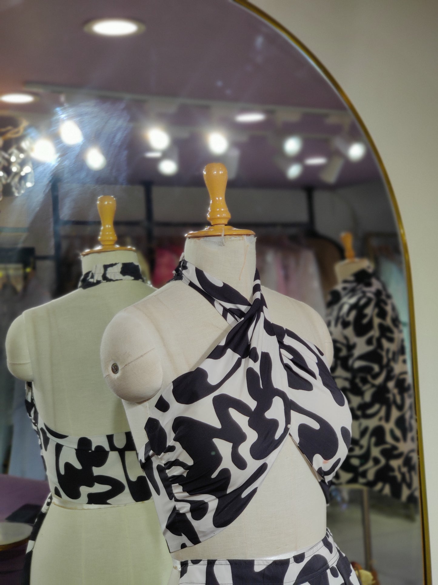 Ella Black & White Printed Co-ord