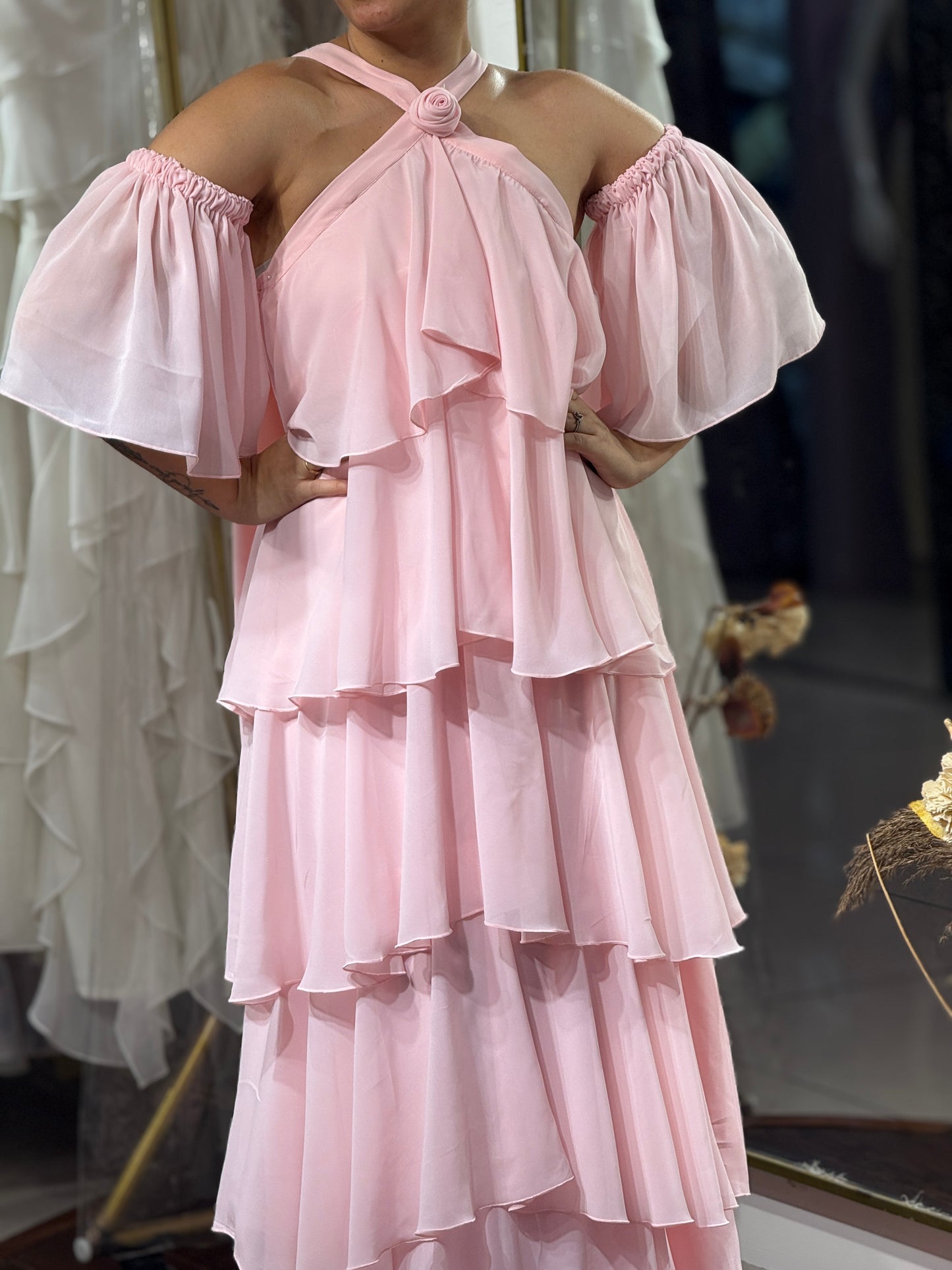 Leisha Ruffle Maxi Dress