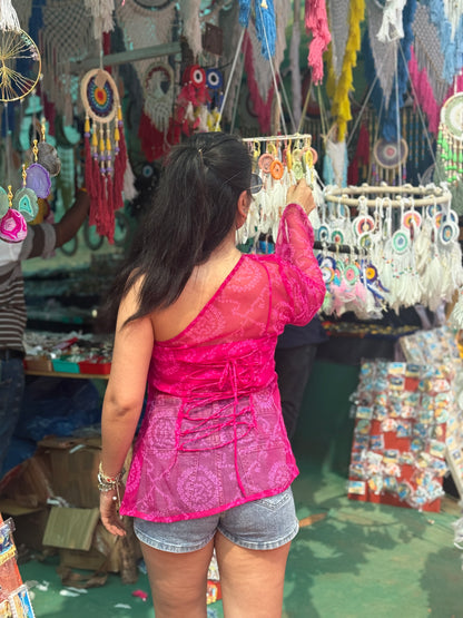 Jassi One Shoulder Kurti Top