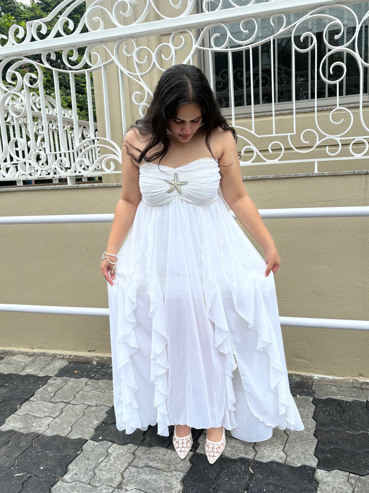 Serena ruffle dress