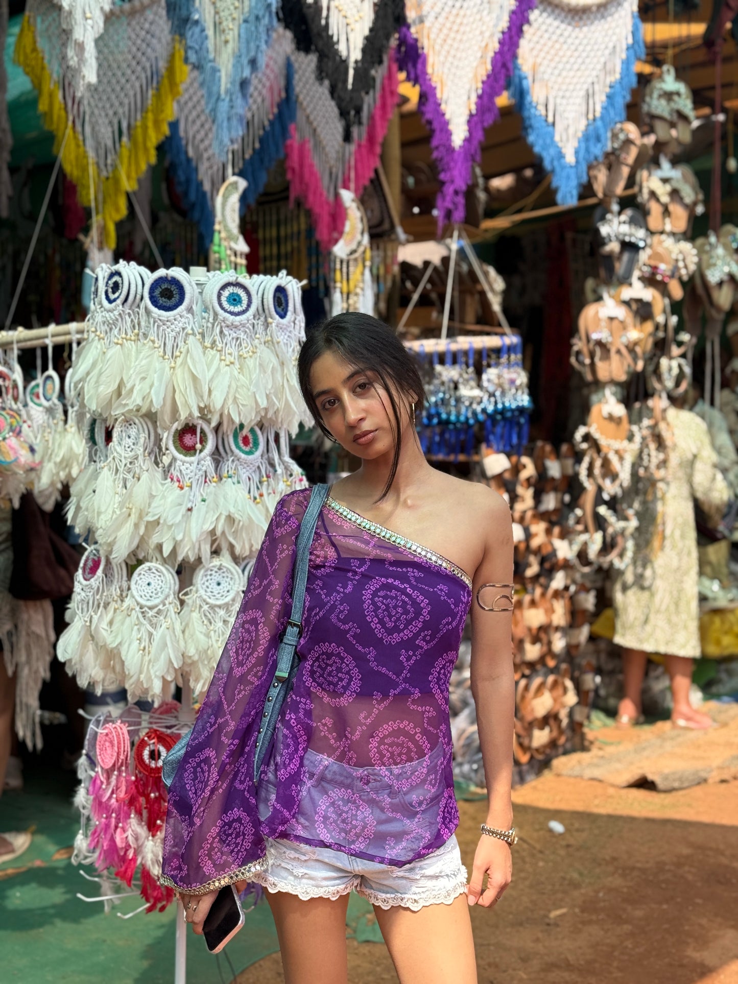 Jassi One Shoulder Kurti Top