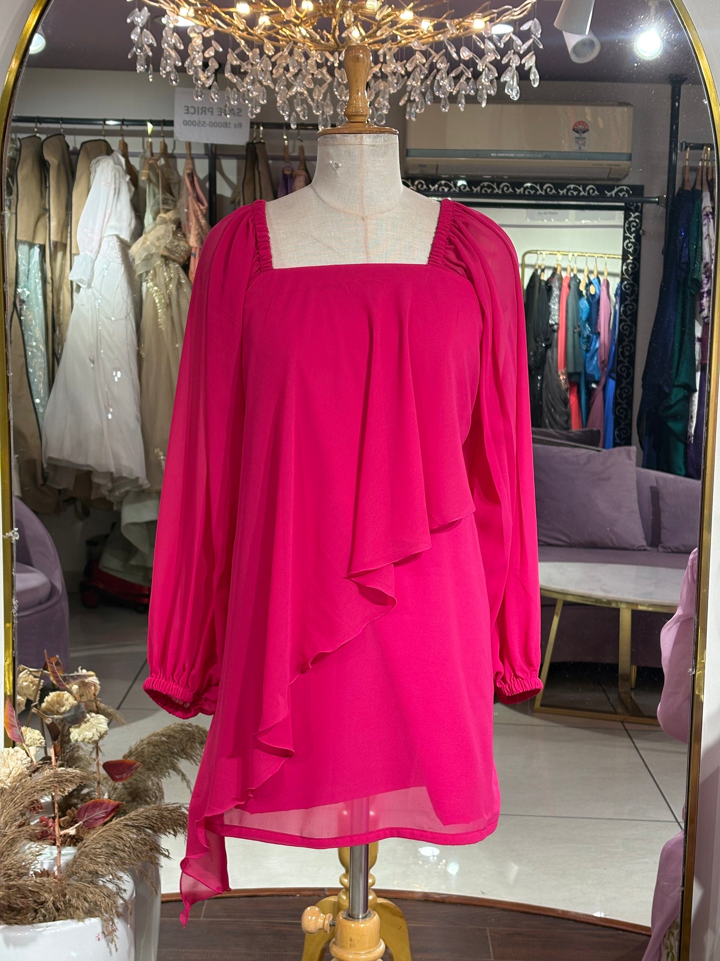 Camellia asymmetric tube dress