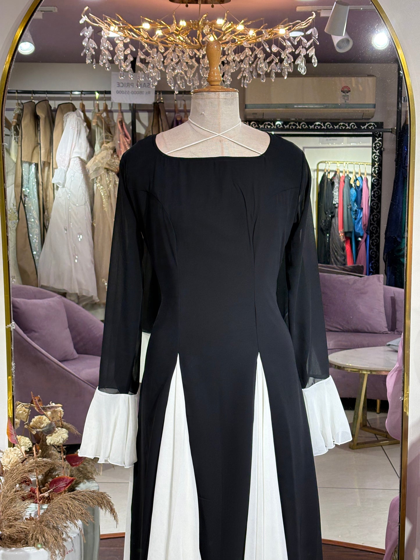 Zarina color blocked maxi dress