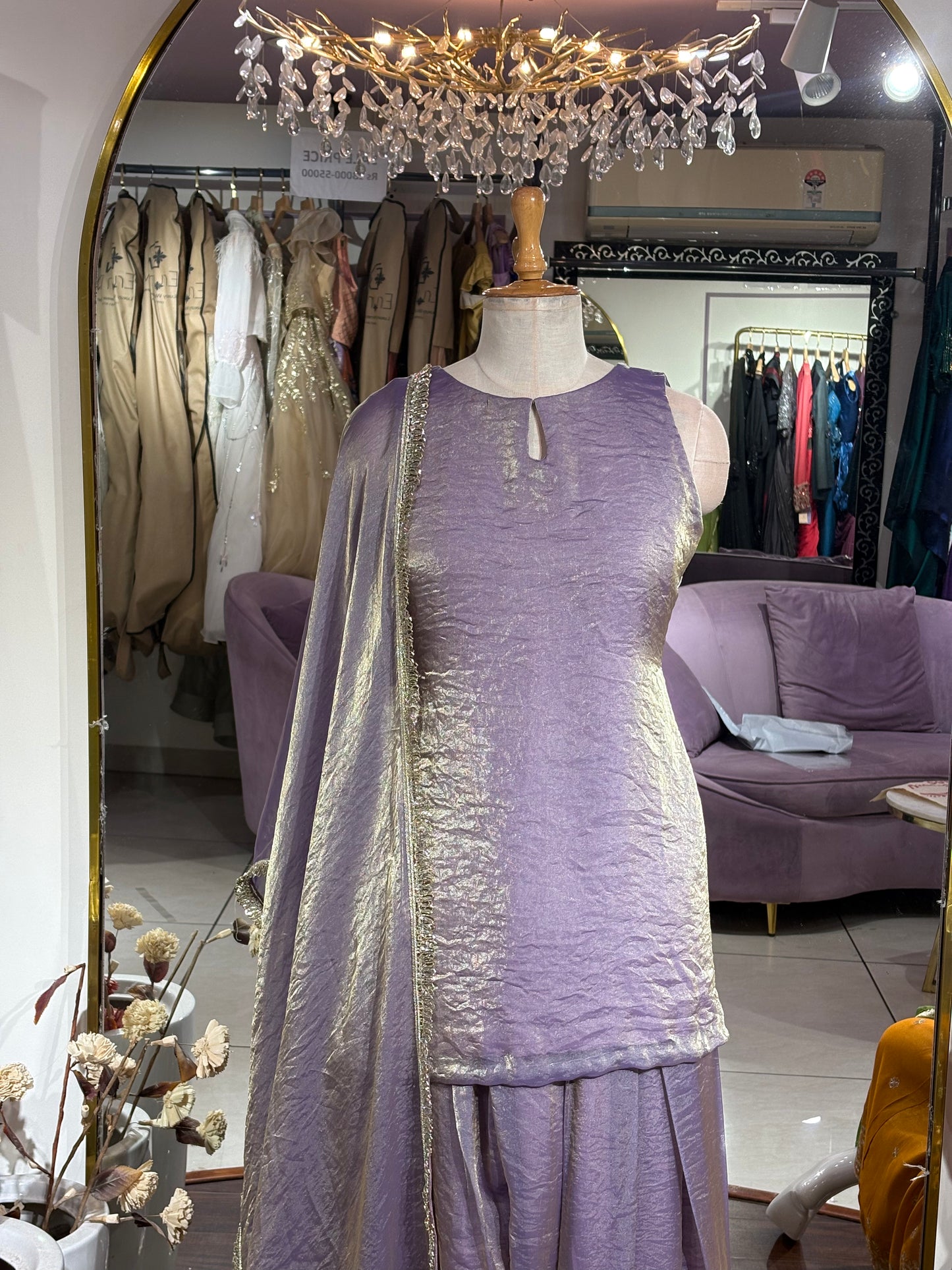 Lavender Nimrat Suit with Farshi Salwar