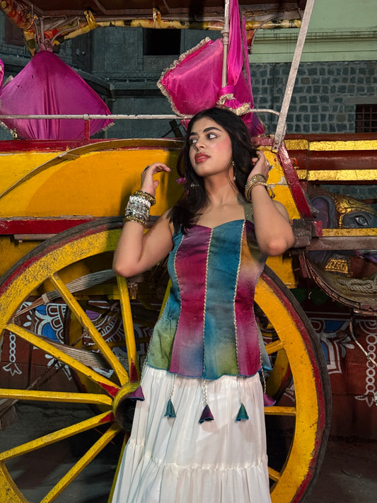 Manjhri multi color kurti top