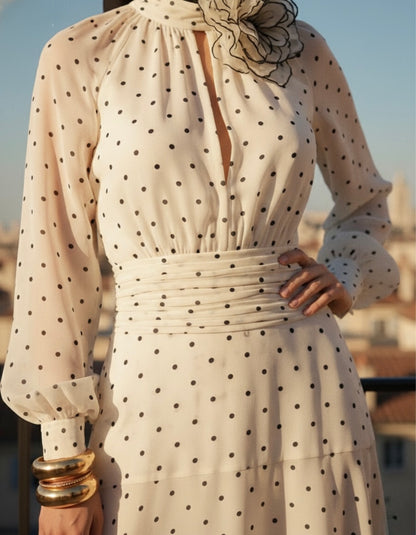 Bonjour Flowy Polka dot Maxi