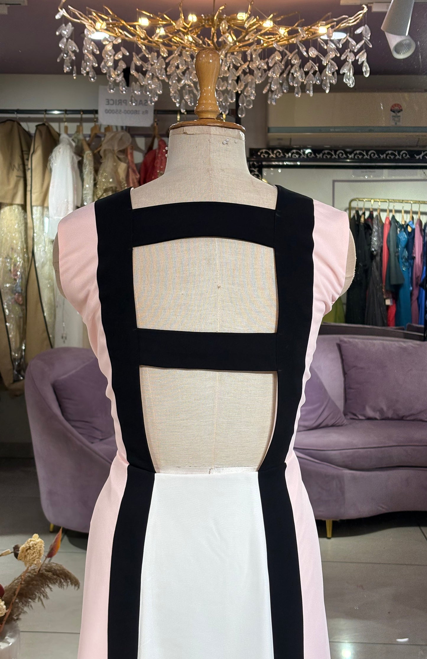 Alison color blocked maxi dress