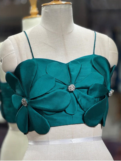 Yanley 3D flower Embellished Top