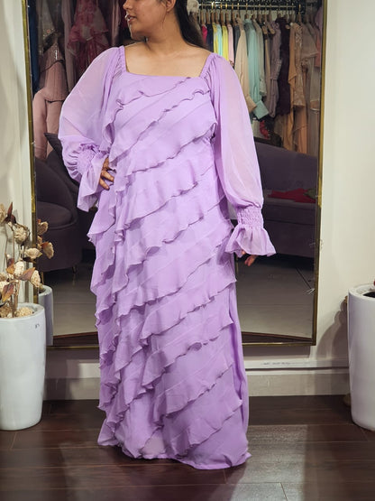Tangerin Ruffle maxi dress