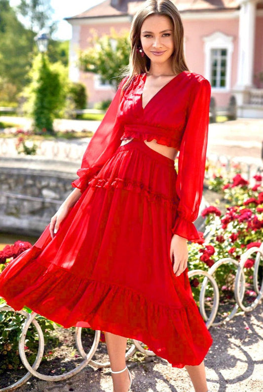 Linda Ruffle Dress